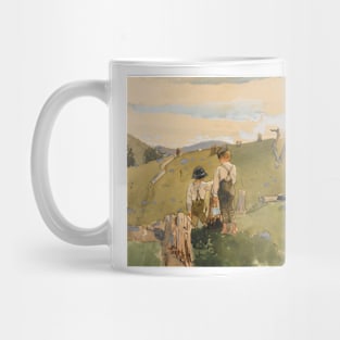 Boys On A Hillside by Winslow Homer Mug